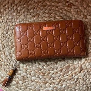 Guccissima Leather GG Icon Zip Around Wallet